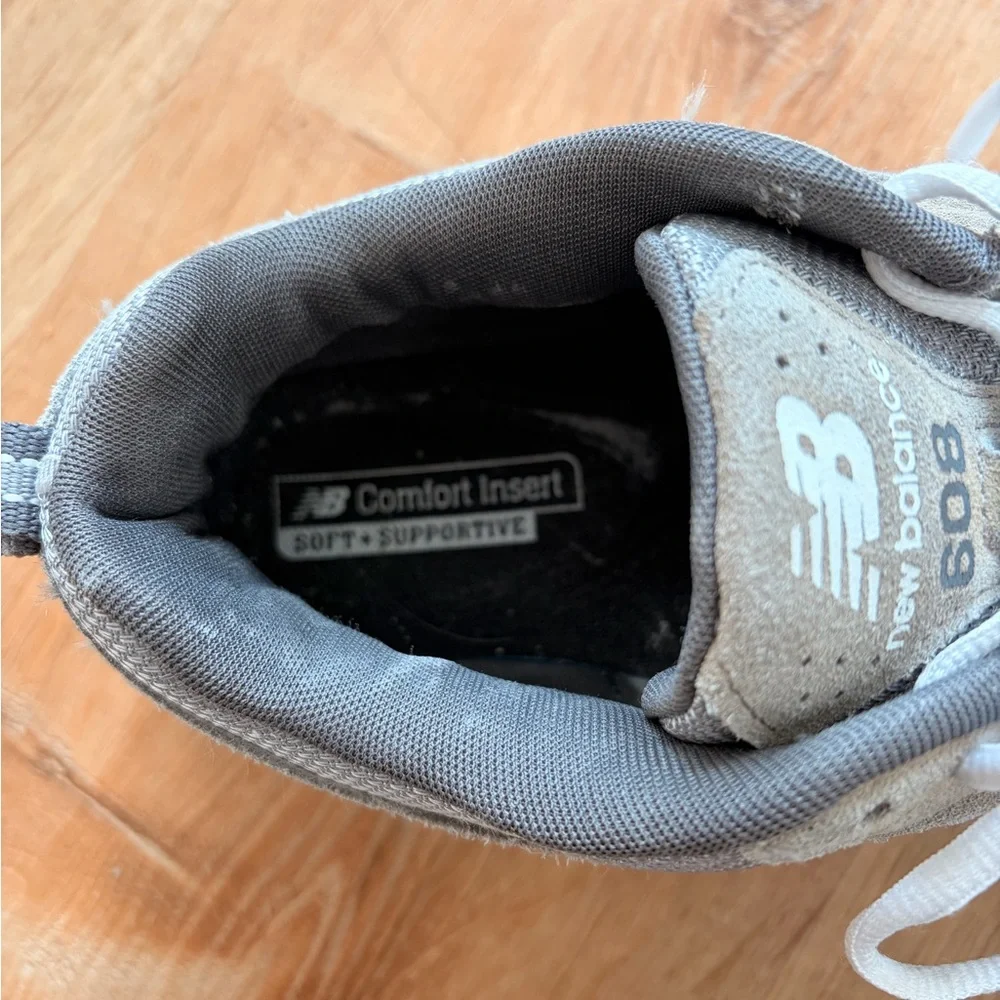 New Balance 608 Gray Athletic Sneakers size 8.5 with soft and supportive insert